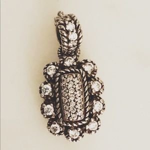judith Ripka Silver and CZ Pendant